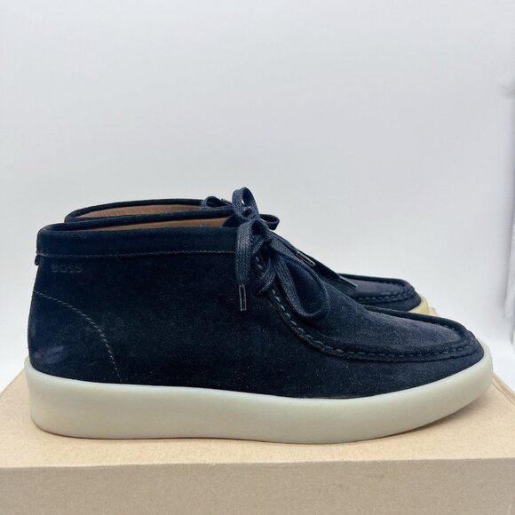 Hugo Boss Clay Chukka Sneaker Men's Navy Suede Lace Up Desert Boots Shoes US 9 - Picture 5 of 12
